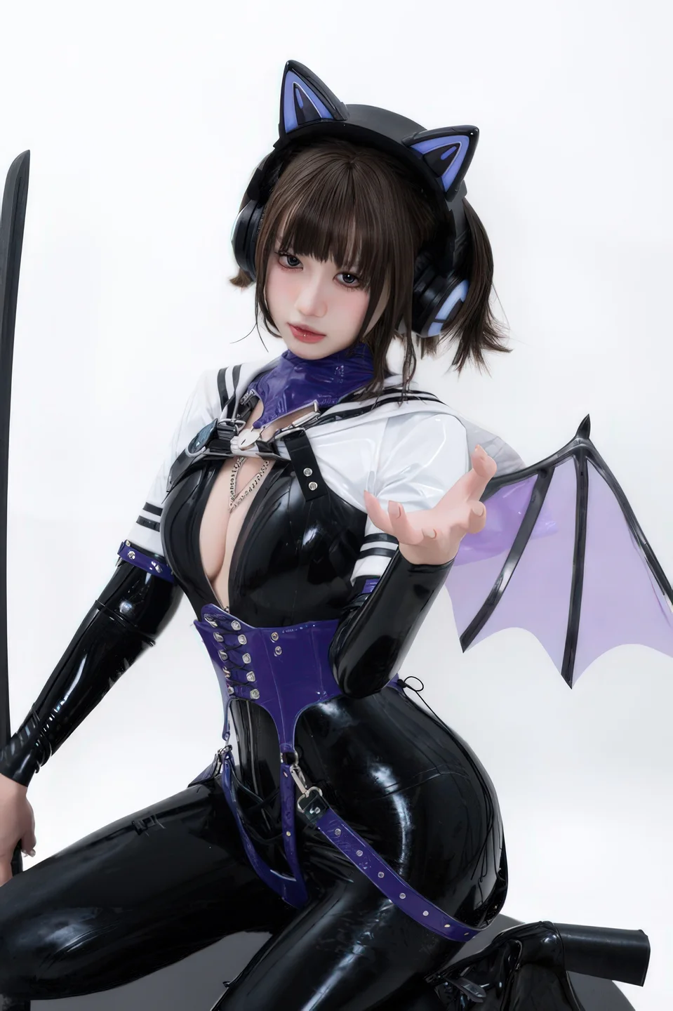 柒柒要乖哦 - No.066 白棚胶衣 [78P-231MB] tg@simisebaisi 【丝足阁】018.webp